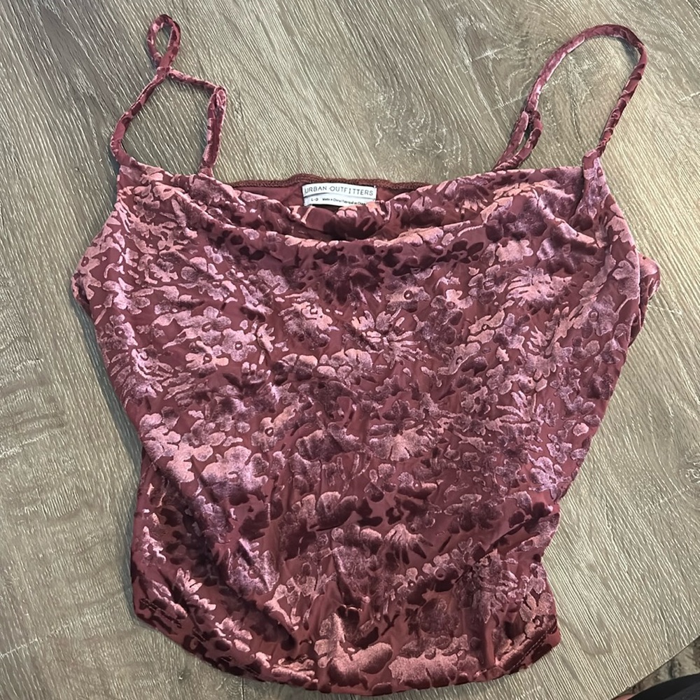 Urban Outfitters cowl neck velvet tank